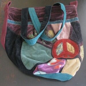 Lucky Brand colorful "retro" bag w/ patchwork, multi-color, OS